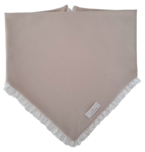 CHUSTA Z KORONKĄ Jasny Beż