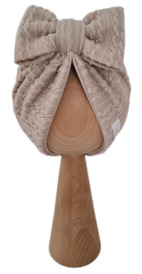 TURBAN PODWÓJNY KOKARDA SWETEREK WARKOCZ Beż