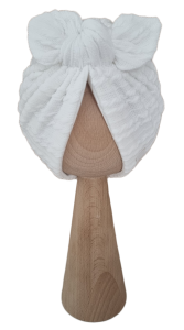 TURBAN PODWÓJNY MOTYLEK SWETEREK WARKOCZ Ecru