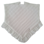 CHUSTA Z FALBANKĄ SWETEREK WARKOCZ Ecru