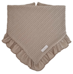 CHUSTA Z FALBANKĄ SWETEREK WARKOCZ Beż