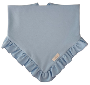 CHUSTA Z FALBANKĄ Błękit