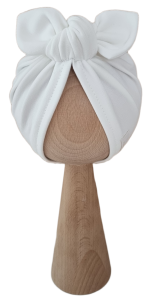 TURBAN MOTYLEK Śmietankowa Biel