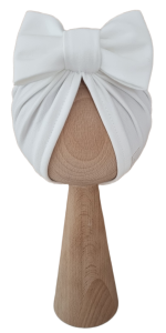 TURBAN KOKARDA Śmietankowa Biel 