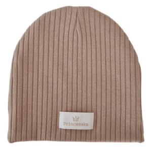 CZAPKA sweterek prążek Ciemny Beż 