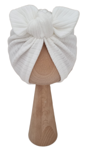 TURBAN MOTYLEK sweterek prążek Ecru 