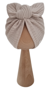 TURBAN MOTYLEK sweterek prążek Jasny Beż 