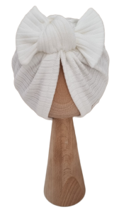 TURBAN SUPEŁEK sweterek prążek Ecru 