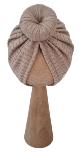 TURBAN DONUT sweterek prążek Ciemny Beż 