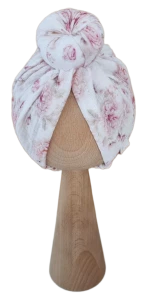 TURBAN MUŚLINOWY DONUT Romantic Flowers