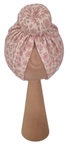 TURBAN MUŚLINOWY DONUT Pastelowa Łączka