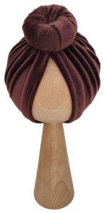 WELUROWY TURBAN DONUT Czekolada