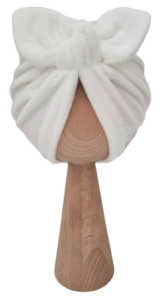 WELUROWY TURBAN MOTYLEK Ecru