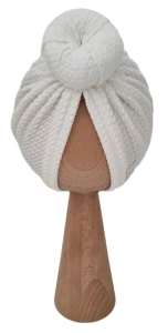 JESIENNY TURBAN DONUT DZIANINA SOFT Ecru