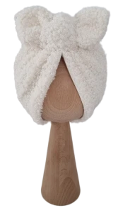 ZIMOWY TURBAN MOTYLEK BOUCLE Ecru 