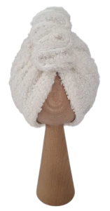 ZIMOWY TURBAN FALBANKA BOUCLE Ecru