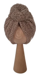 ZIMOWY TURBAN DONUT BOUCLE Ciemny Beż 