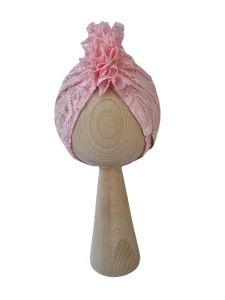 TURBAN KORONKOWY FALBANKA Róż