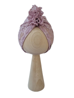 Turban Koronka Falbanka  Brudny Róż (1).png