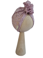 Turban Koronka Falbanka  Brudny Róż (2).png
