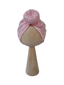 TURBAN KORONKOWY DONUT Róż  